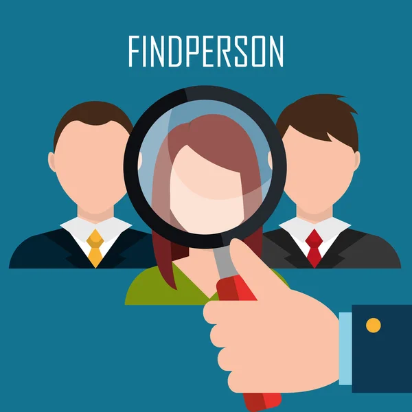 Find person for job opportunity design — Stock Vector