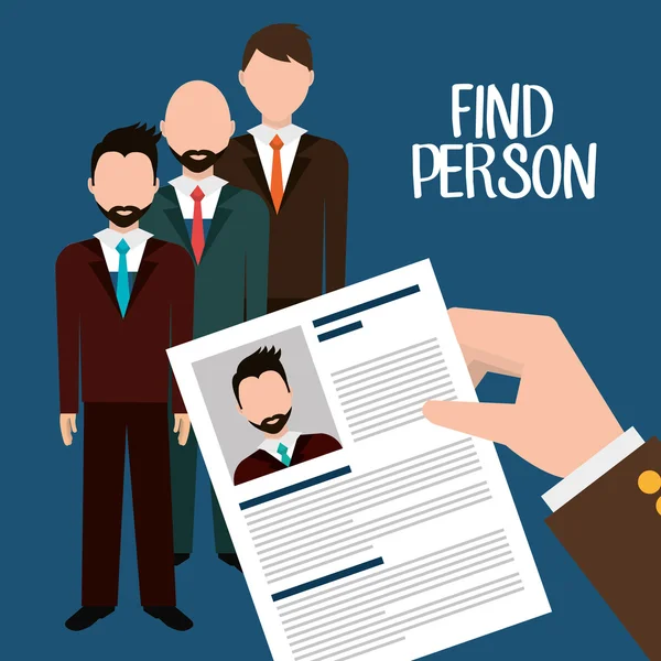 Find person for job opportunity design — Stock Vector