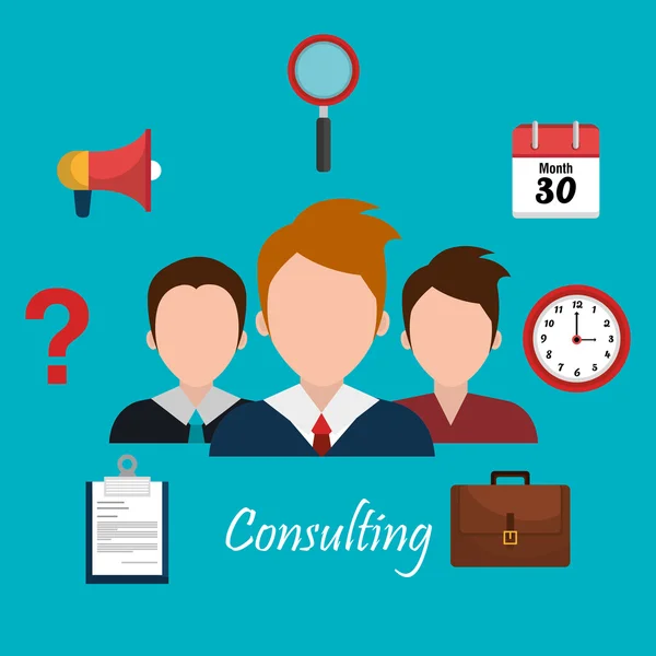 Business consulting ontwerp. — Stockvector