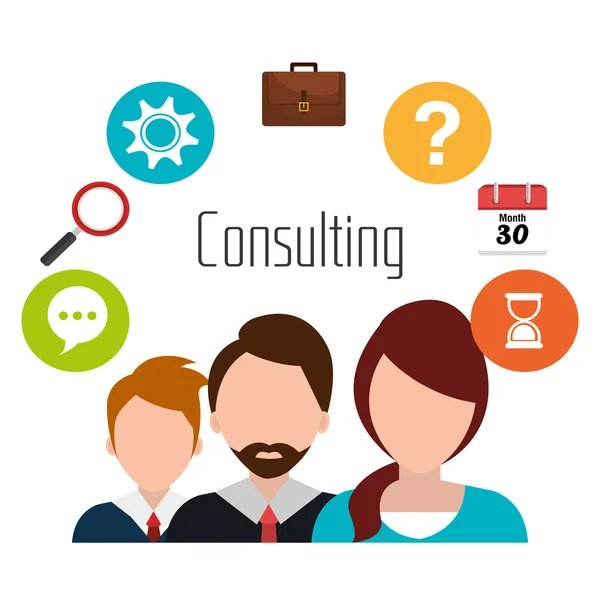 Business consulting ontwerp. — Stockvector