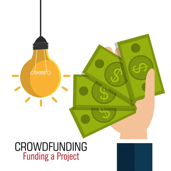 Crowdfunding ícone design . — Vetor de Stock