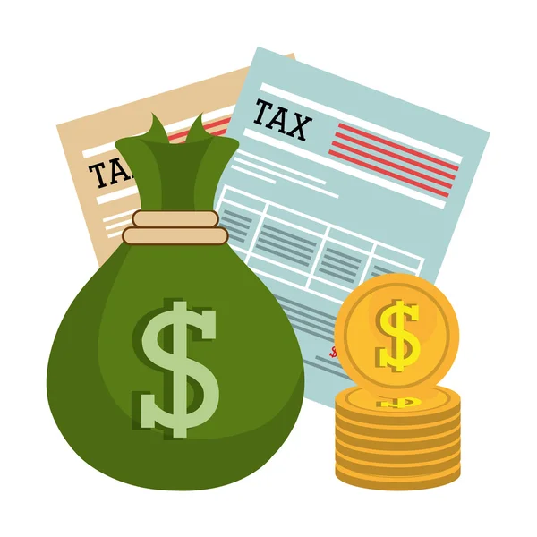 Impôts graphiques sur salaire — Image vectorielle
