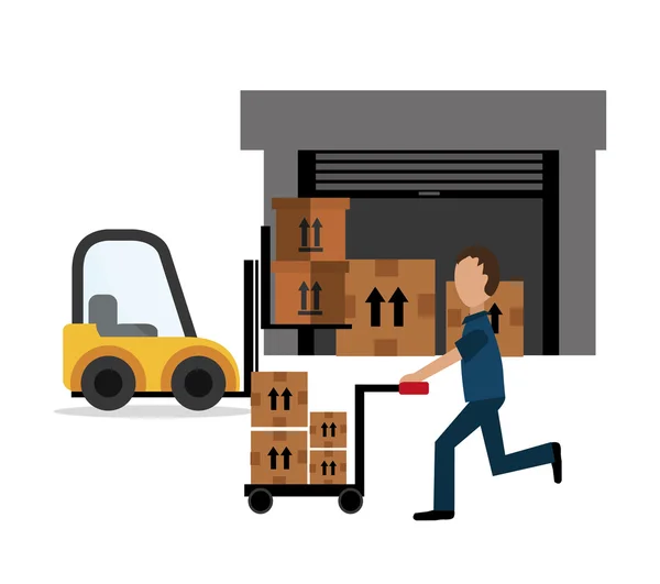 Delivery and logistics business — Stock Vector