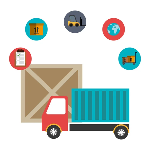 Attività di consegna e logistica — Vettoriale Stock