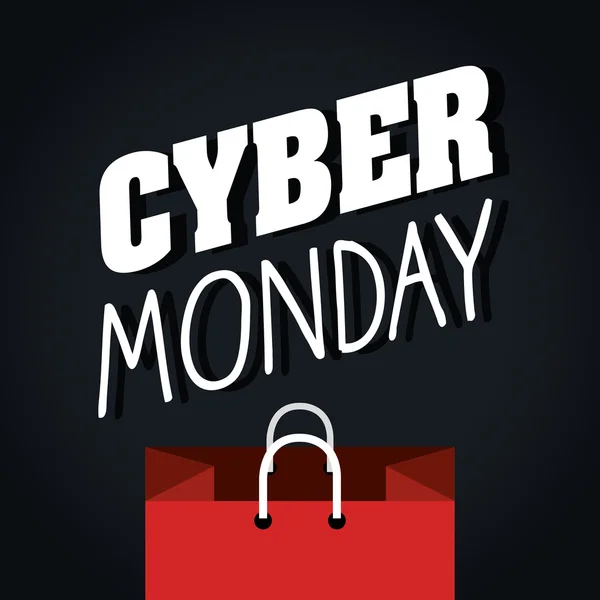Cyber segunda-feira temporada de compras —  Vetores de Stock