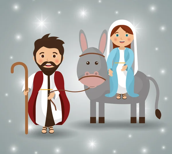 Весёлых рождественских мультфильмов — стоковый вектор