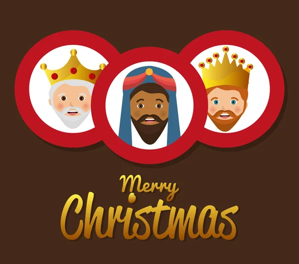 Merry christmas cartoons — Stock Vector