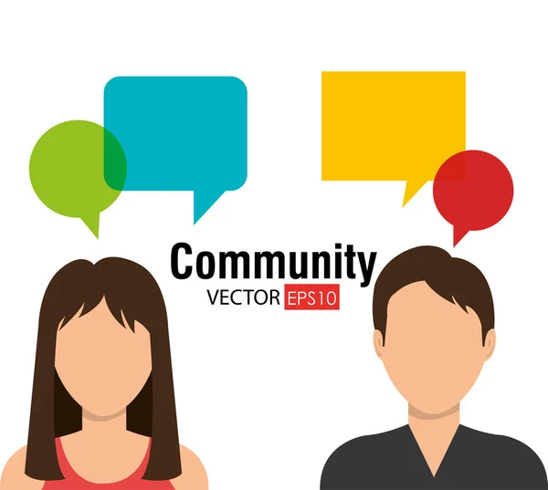 Comunidad y personas gráfico — Vector de stock