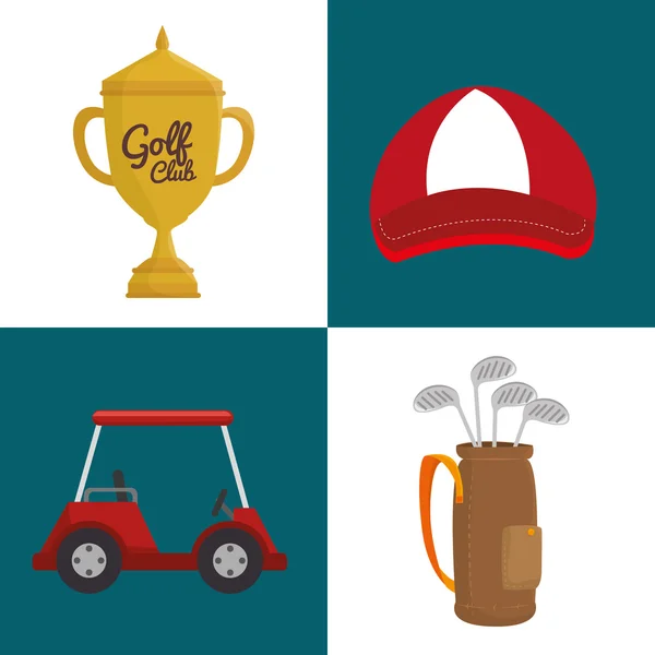 Clube de golfe desportivo —  Vetores de Stock