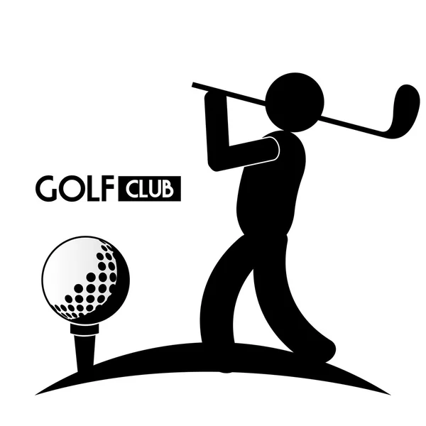 Clube de golfe desportivo —  Vetores de Stock