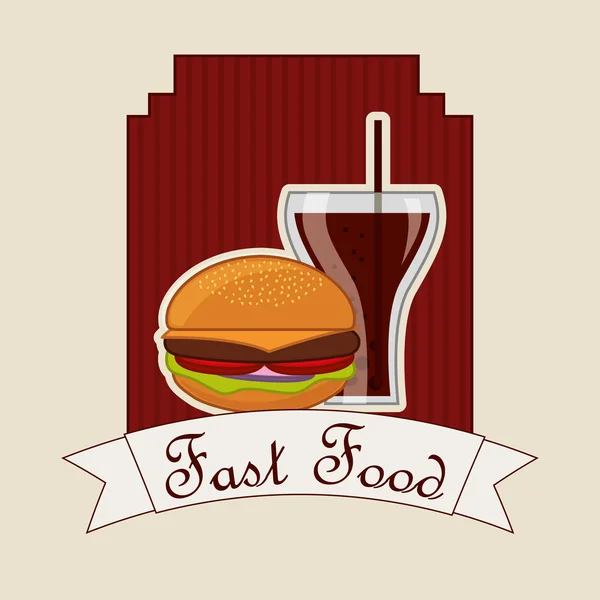 Delicious fast food — Stock Vector