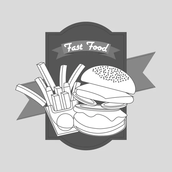 Delicioso fast food — Vetor de Stock