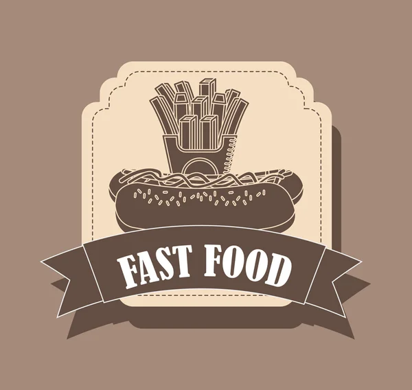 Delizioso fast food — Vettoriale Stock