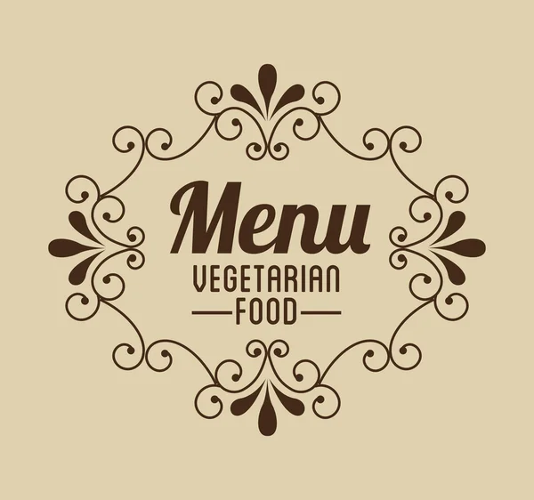 Vegetarian food menu — Stock Vector