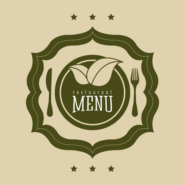 Menu alimentaire végétarien — Image vectorielle