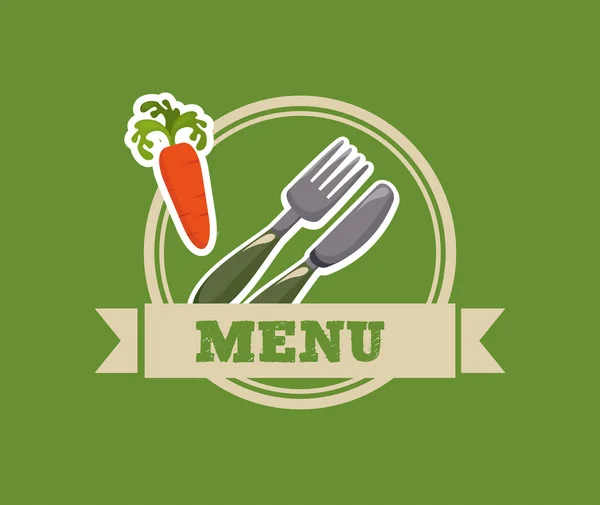 Vegetarisch menu — Stockvector