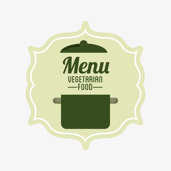 Menú de comida vegetariana — Vector de stock