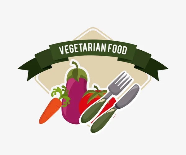 Menu de comida vegetariana — Vetor de Stock