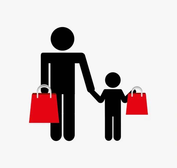 Gran día de compras — Vector de stock