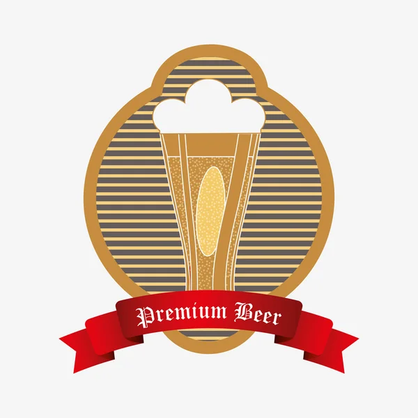 Design de bière rafraîchissante — Image vectorielle