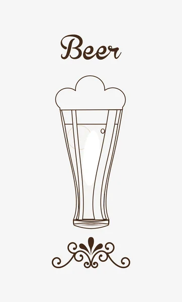 Design de bière rafraîchissante — Image vectorielle