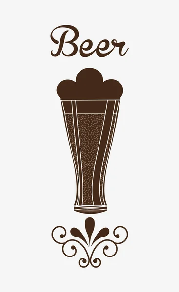 Refrescante diseño de cerveza — Vector de stock