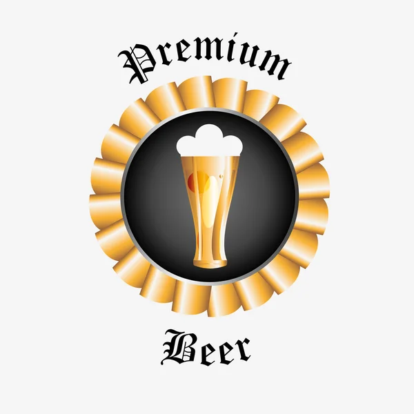 Design della birra rinfrescante — Vettoriale Stock