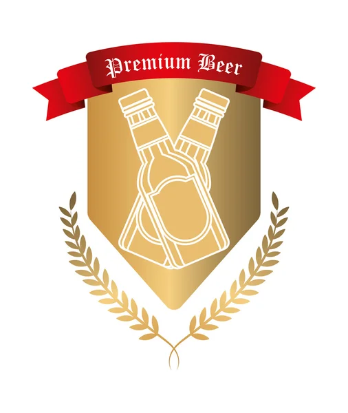 Verfrissend bier ontwerp — Stockvector