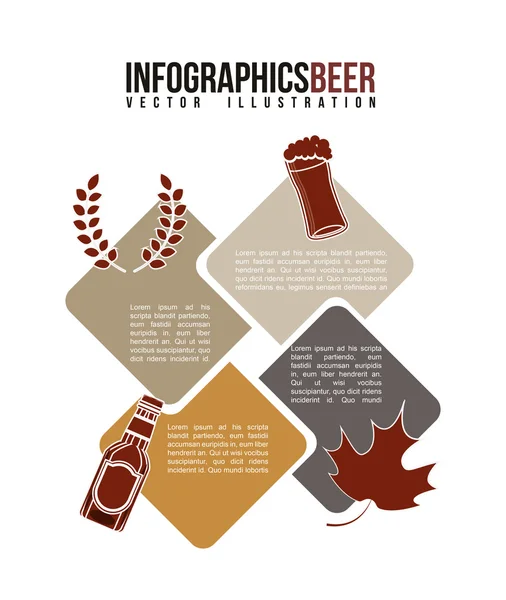 Инфографический дизайн пива — стоковый вектор