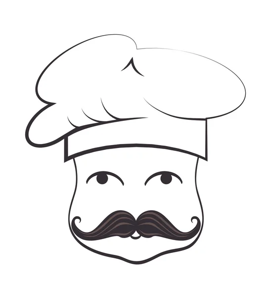 Chef engraçado cara dos desenhos animados — Vetor de Stock