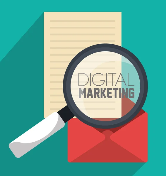 Digitale marketing of online marketing — Stockvector