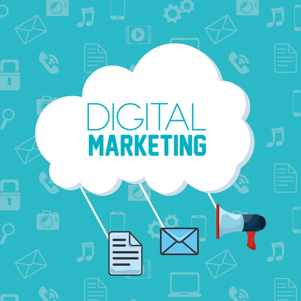 Marketing digital ou marketing online —  Vetores de Stock