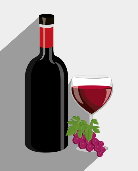 Wine drink graphic design con icone — Vettoriale Stock