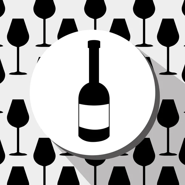 Wine drink graphic design with icons — Stock Vector