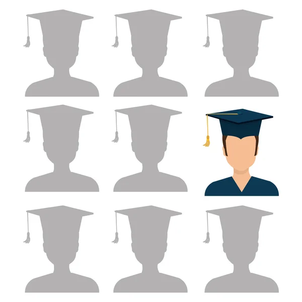 Educación, graduación y formación académica — Vector de stock