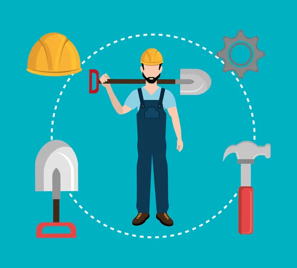 Industria de la construcción y herramientas — Vector de stock