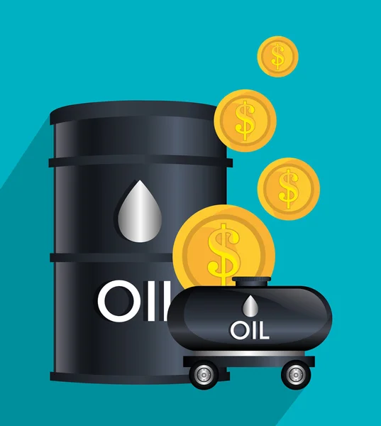 Preços do petróleo e indústria —  Vetores de Stock
