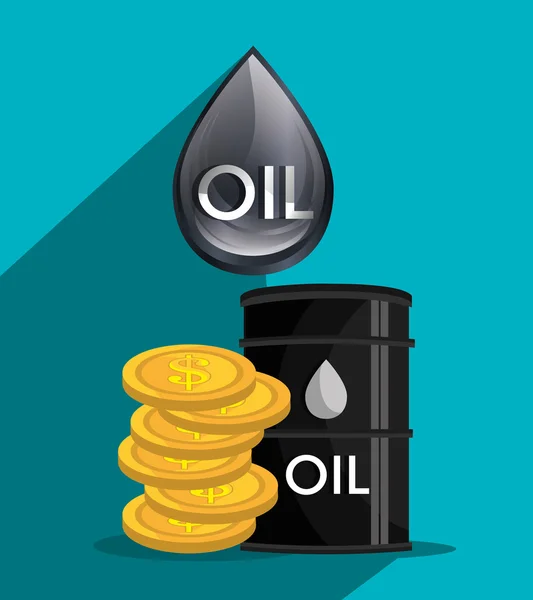 Oljepriser och industri — Stock vektor