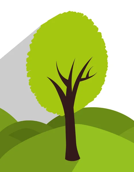 Ecologia degli alberi e della natura — Vettoriale Stock