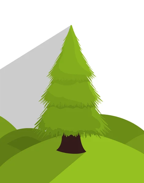 Ecología de árboles y naturaleza — Vector de stock