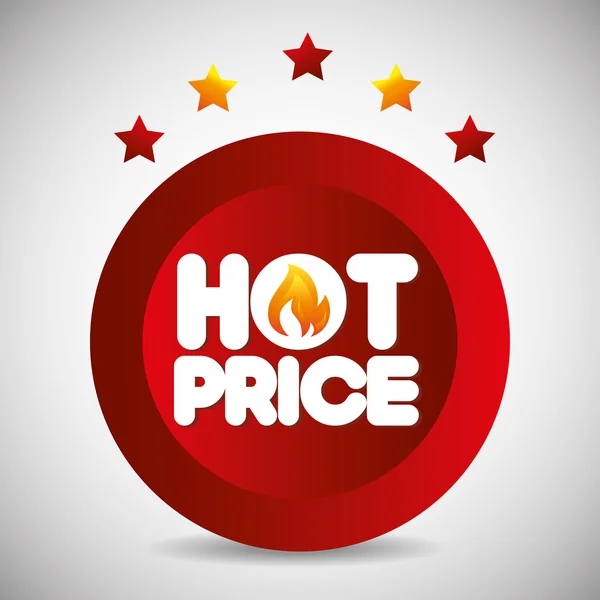 Shopping prezzi caldi tema — Vettoriale Stock