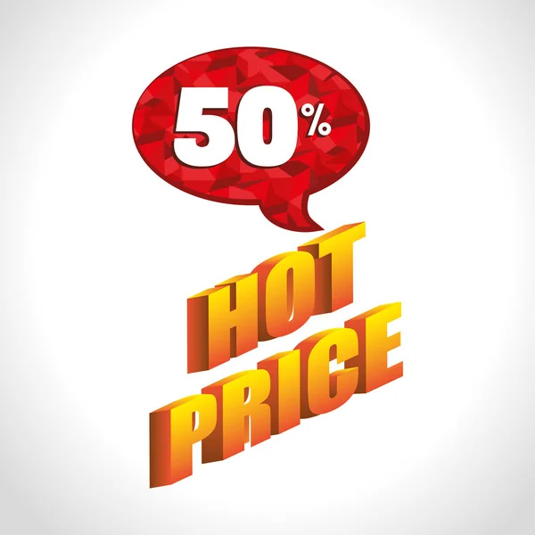Shopping hot prices theme — Stock Vector