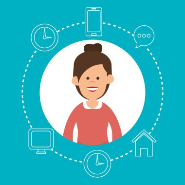 Sosyal medya karikatür grafik