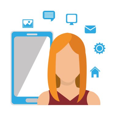 Sosyal medya karikatür grafik