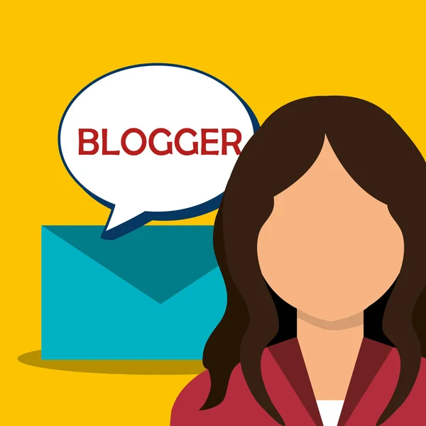 Blog και bloggers τάση — Διανυσματικό Αρχείο