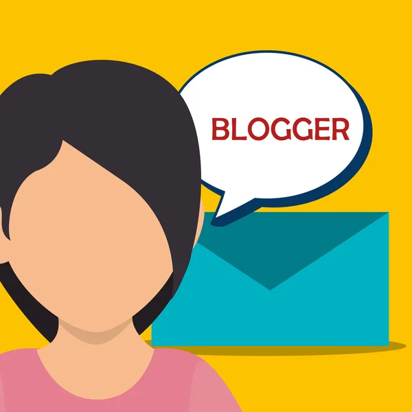 Blog en bloggers trend — Stockvector