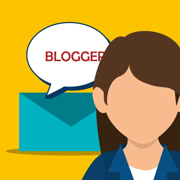 Blog ve blogcular eğilim — Stok Vektör