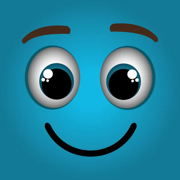 Lustiges Emoticon Cartoon Design — Stockvektor