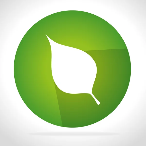 Folha verde ícone ecologia design —  Vetores de Stock