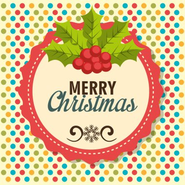 Neşeli Noel renkli kart tasarımı